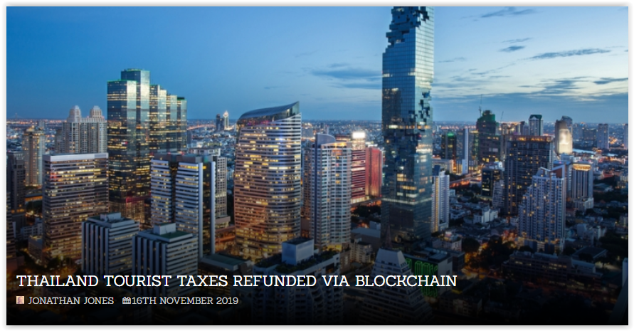 THAILAND TOURIST TAXES REFUNDED VIA BLOCKCHAIN